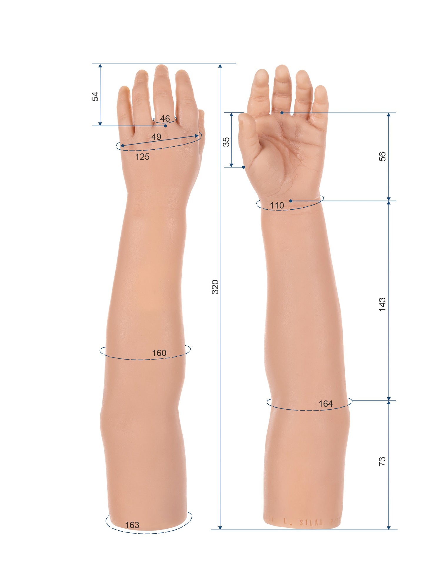 Cosmetic Prosthetic Glove – Children Shape / Arm / Ref. "Andy"