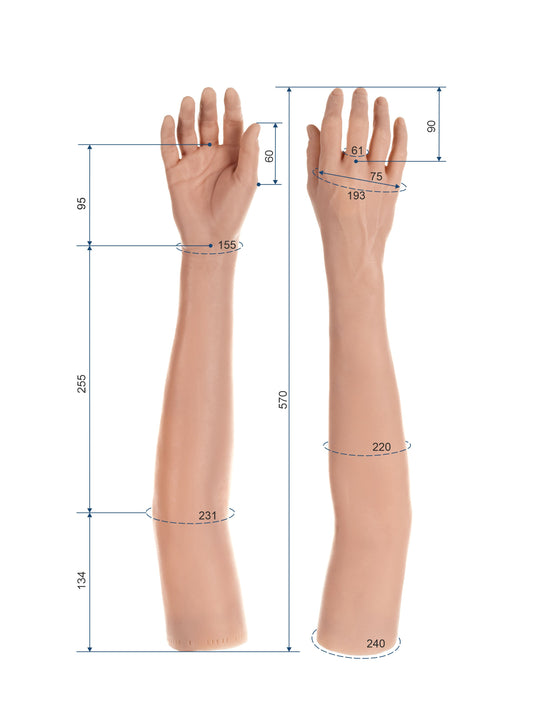 Cosmetic Prosthetic Glove –  Men Shape / Arm / Ref. "Charlie"
