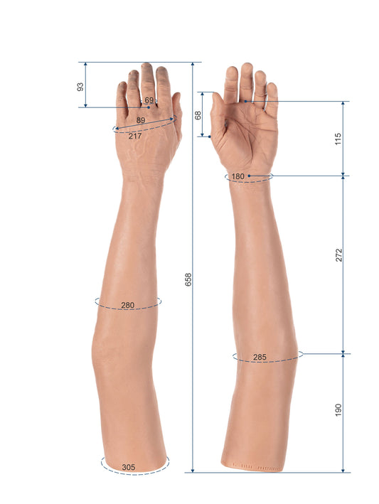 Cosmetic Prosthetic Glove –  Men Shape / Arm / Ref. "Diego"