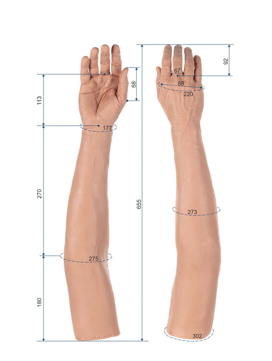 Cosmetic Prosthetic Glove –  Men Shape / Arm / Ref. "Diego"