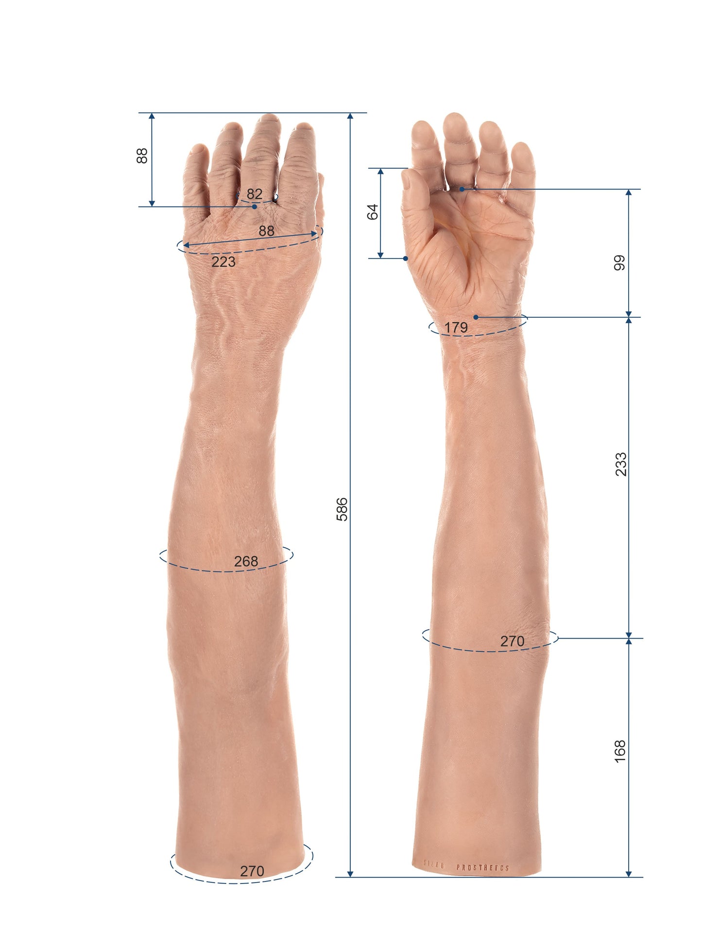 Cosmetic Prosthetic Glove – Men Shape / Arm / Ref. "Ernest"