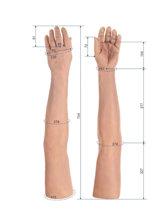 Cosmetic Prosthetic Glove –  Men Shape / Arm / Ref. "George"