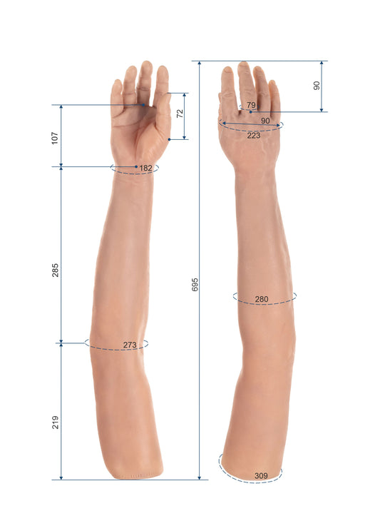 Cosmetic Prosthetic Glove –  Men Shape / Arm / Ref. "George"