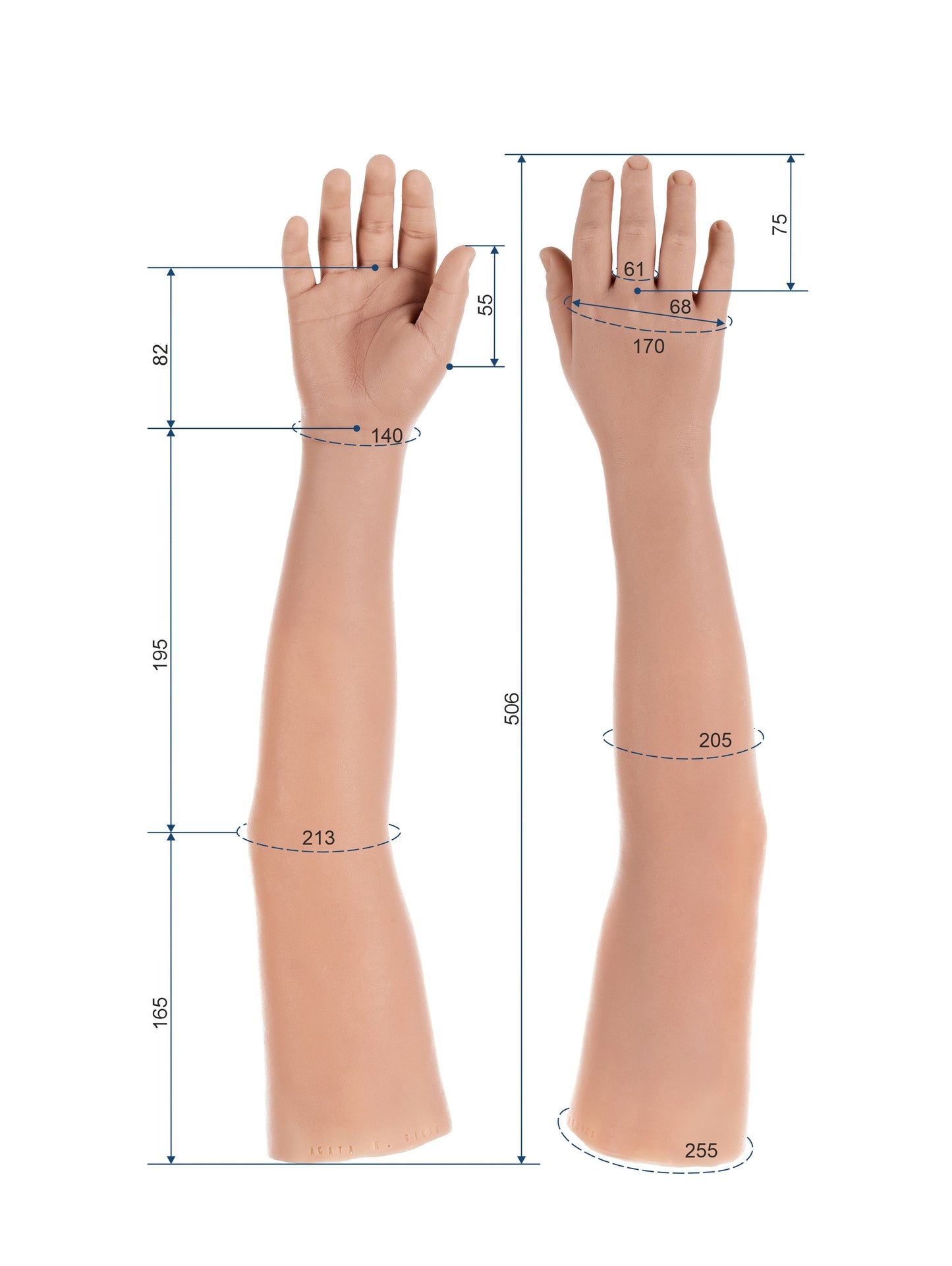 Cosmetic Prosthetic Glove – Children Shape / Arm / Ref. "Agata"
