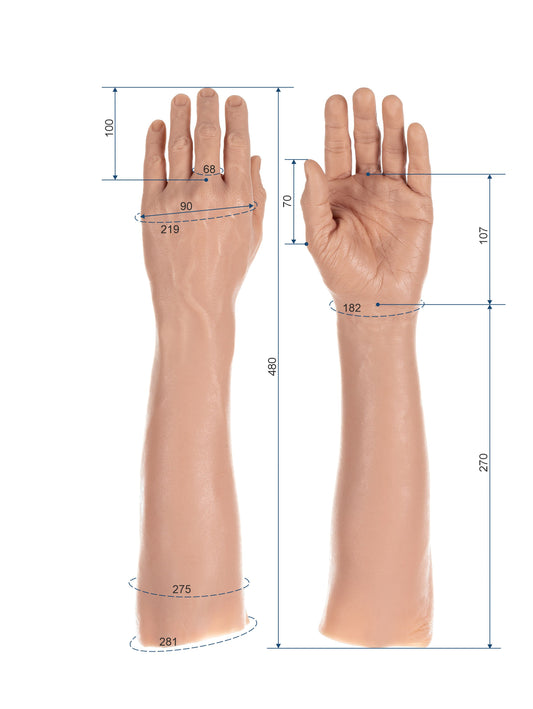 Cosmetic Prosthetic Glove –  Men Shape / Arm / Ref. "Leo"