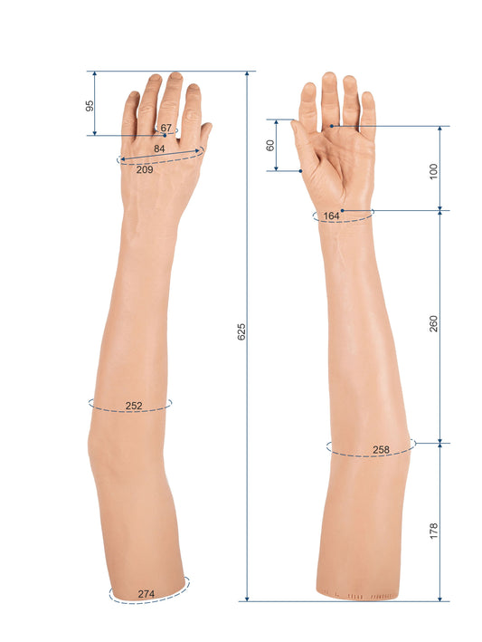Cosmetic Prosthetic Glove –  Men Shape / Arm / Ref. "Oliver"