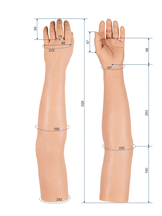 Cosmetic Prosthetic Glove –  Men Shape / Arm / Ref. "Peter"
