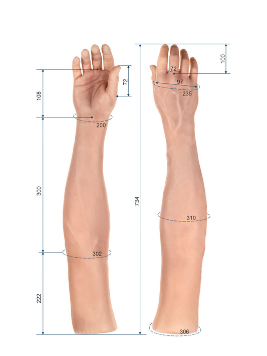 Cosmetic Prosthetic Glove –  Men Shape / Arm / Ref. "Robert"