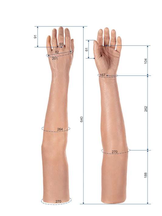 Cosmetic Prosthetic Glove –  Men Shape / Arm / Ref. "Sasha"
