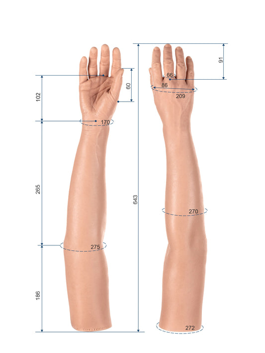 Cosmetic Prosthetic Glove –  Men Shape / Arm / Ref. "Sasha"