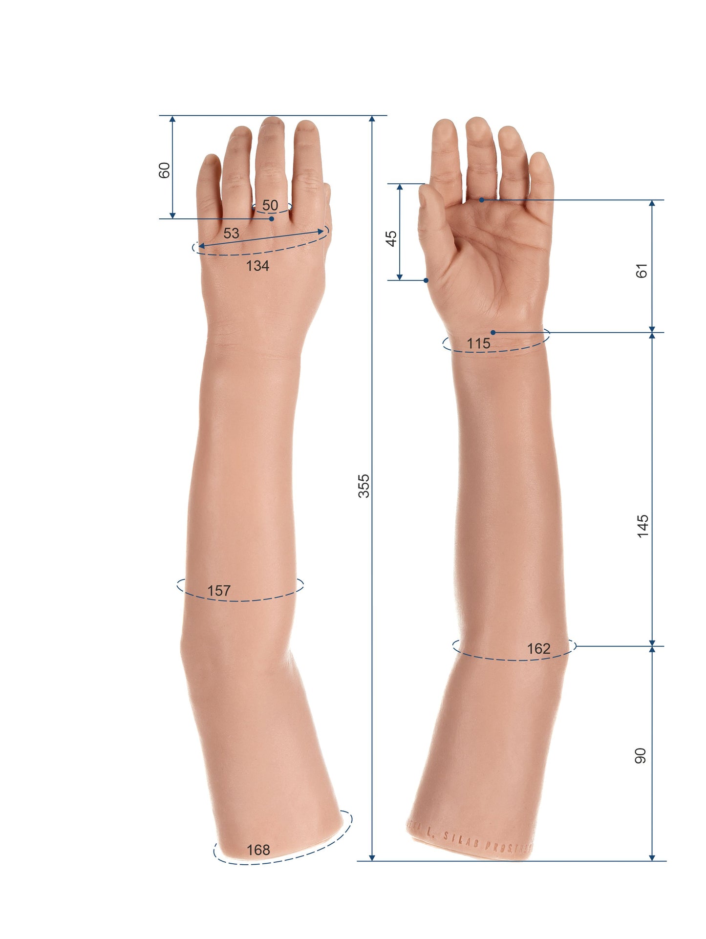 Cosmetic Prosthetic Glove – Children Shape / Arm / Ref. "Alexa"