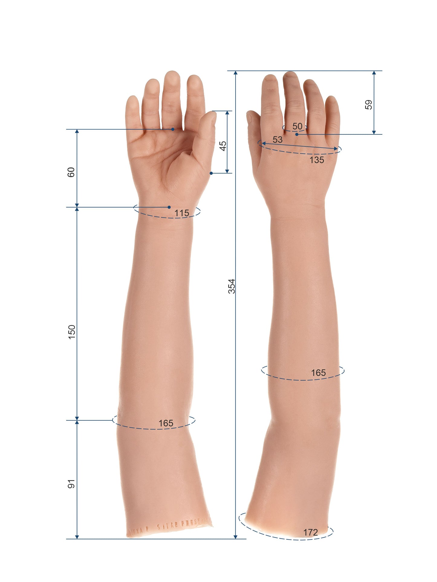 Cosmetic Prosthetic Glove – Children Shape / Arm / Ref. "Alexa"
