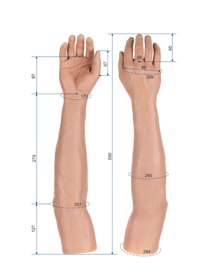 Cosmetic Prosthetic Glove –  Men Shape / Arm / Ref. "Alex"
