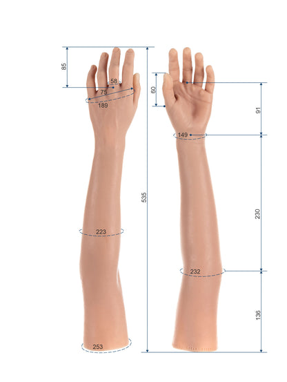 Cosmetic Prosthetic Glove – Women Shape / Arm / Ref. "Angy"