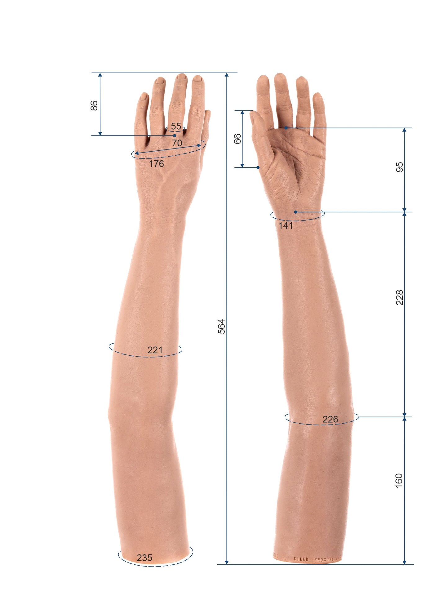 Cosmetic Prosthetic Glove – Women Shape / Arm / Ref. "Christine"