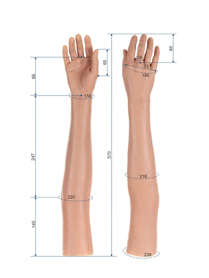 Cosmetic Prosthetic Glove – Women Shape / Arm / Ref. "Dora"