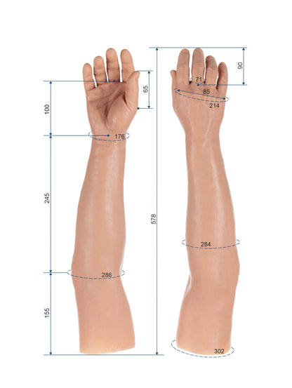 Cosmetic Prosthetic Glove –  Men Shape / Arm / Ref. "Gary"