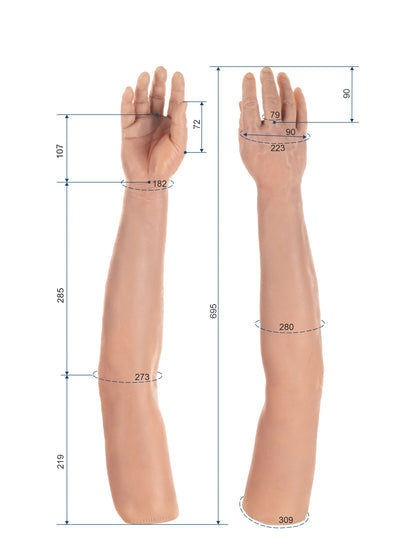 Cosmetic Prosthetic Glove –  Men Shape / Arm / Ref. "George"