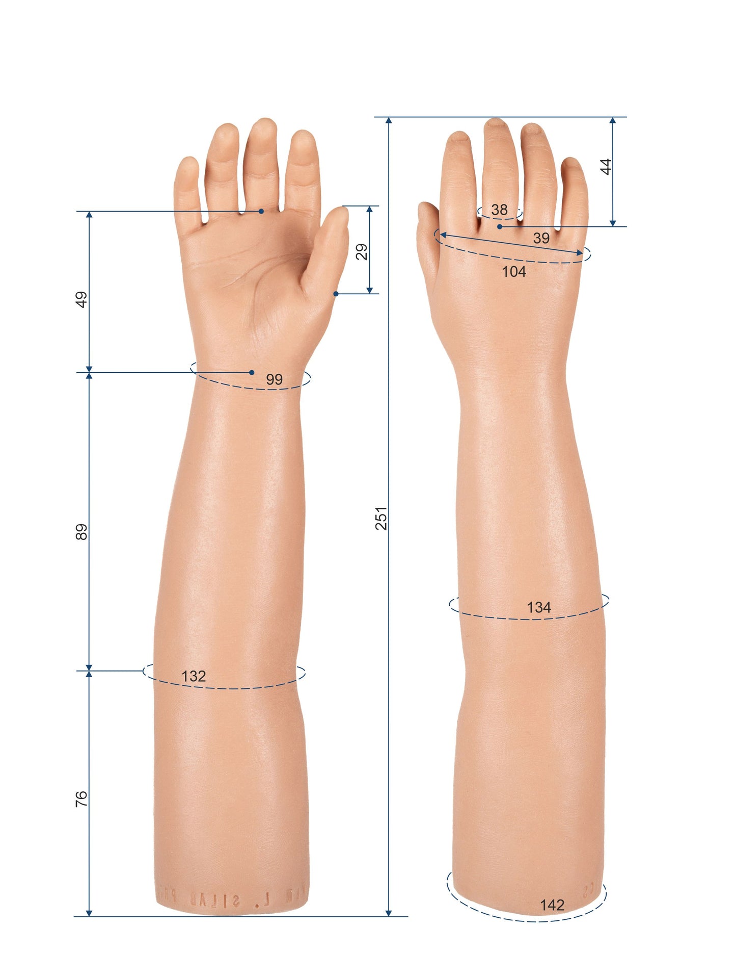 Cosmetic Prosthetic Glove – Children Shape / Arm / Ref. "Kim"