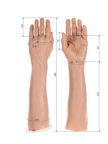 Cosmetic Prosthetic Glove –  Men Shape / Arm / Ref. "Leo"
