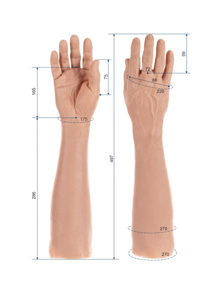 Cosmetic Prosthetic Glove –  Men Shape / Arm / Ref. "Leo"