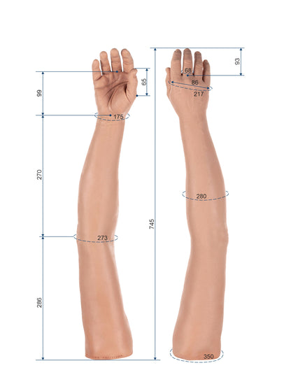Cosmetic Prosthetic Glove –  Men Shape / Arm / Ref. "Michel"