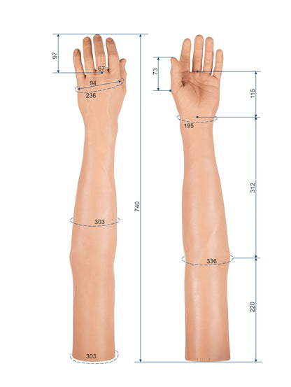 Cosmetic Prosthetic Glove –  Men Shape / Arm / Ref. "Robert"
