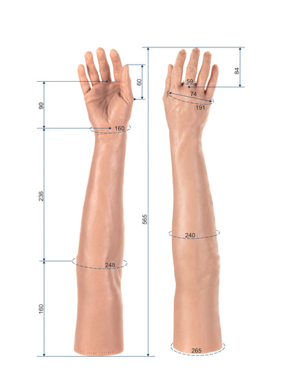 Cosmetic Prosthetic Glove –  Men Shape / Arm / Ref. "Tomas"