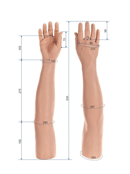 Cosmetic Prosthetic Glove –  Men Shape / Arm / Ref. "Tony"